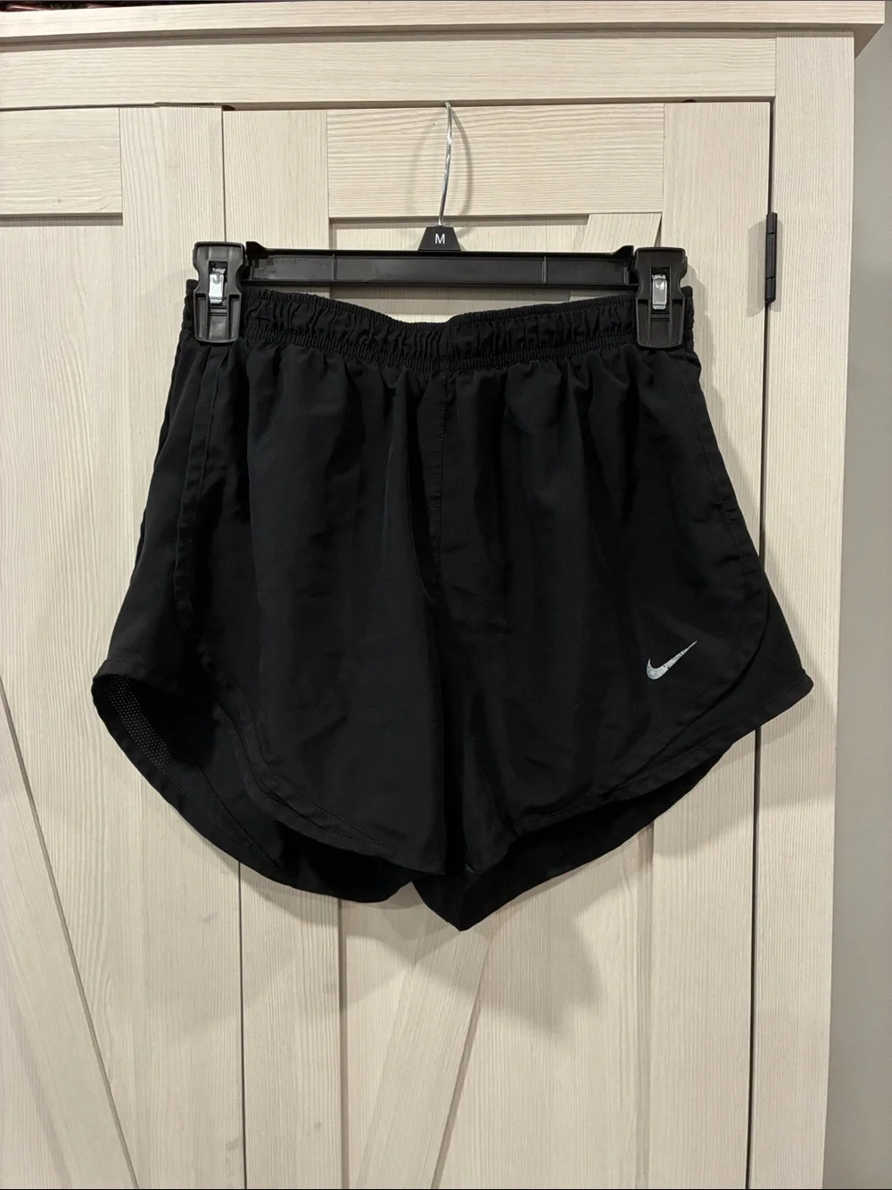 Nike Women’s Black Athletic Running Shorts with Reflective Swoosh